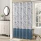 欧式 海洋浴帘防水防霉涤纶布料高档加厚浴室免打孔隔断卫生间窗帘