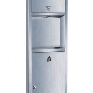 亿高YG-A728M明装二合一带垃圾桶大擦手纸架挂壁式垃圾桶箱纸巾盒