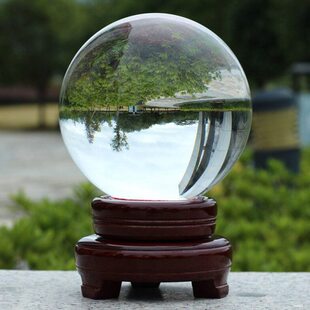 透明白水晶球摆件玻璃球办公桌客厅玄关隔断家居装饰品桌面摆放
