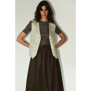 NOMAHUO25新款极简主义者老钱风马甲上衣