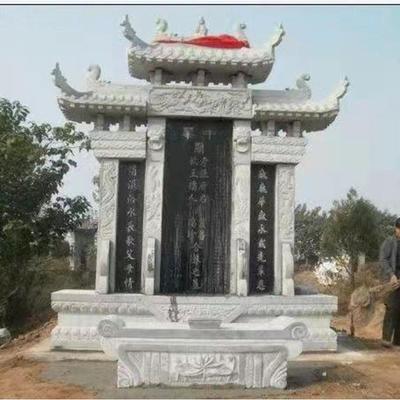 陵园花岗岩黑色石雕墓碑 农村公墓简易石墓碑 公墓群石碑