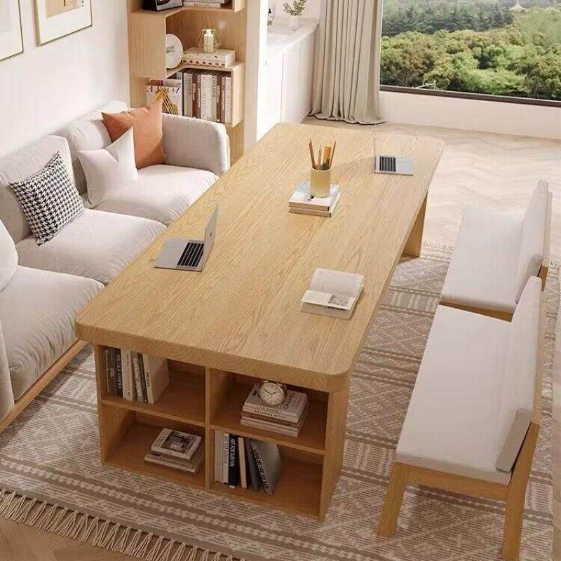 北欧全实木大书桌电脑桌椅组合简约桌家用办公桌客厅长桌子工作台