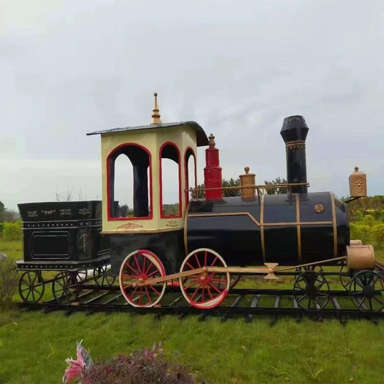 一比一东风内燃机车15米17米复古做旧车箱网红景观打卡模型