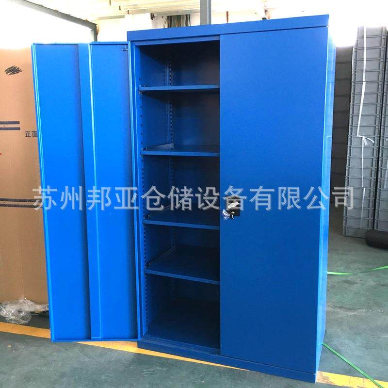 双开门铁皮柜置物柜工具柜车间抽屉式工业金属储物柜文件柜