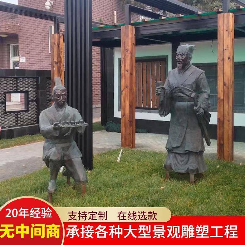 仿铜雕塑古代人物像户外铸铜工艺品摆件故事主题雕像景点古建装饰
