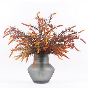 新中式轻奢现代橙色仿真花艺花束假花摆件餐桌茶几样板间售楼处