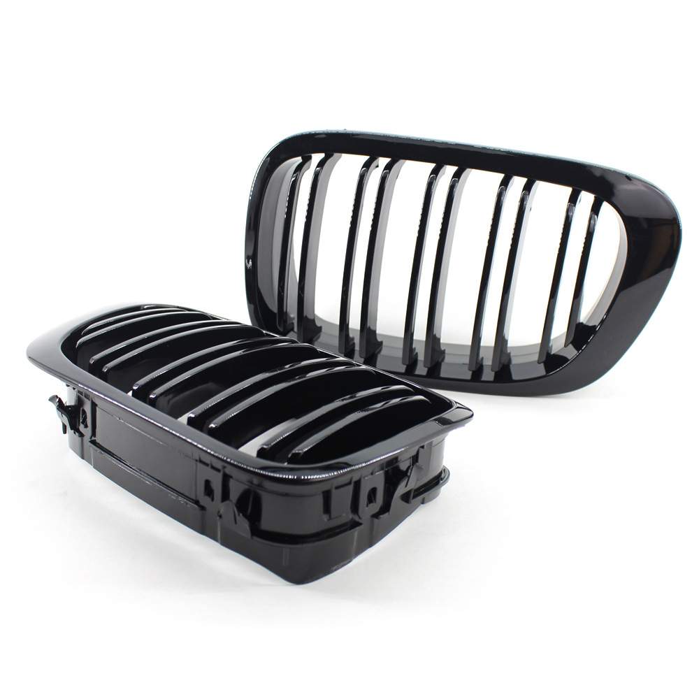 适用于98-02年宝马3系2门E46改装M3黑色双线中网格栅前杠中网