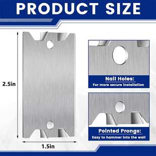 金属安全钉板木制螺柱电缆保护板防指甲保护器用于保护管道和接线