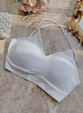 店主自留韩模外扩吊带背心无J中生无钢圈显腰细内衣