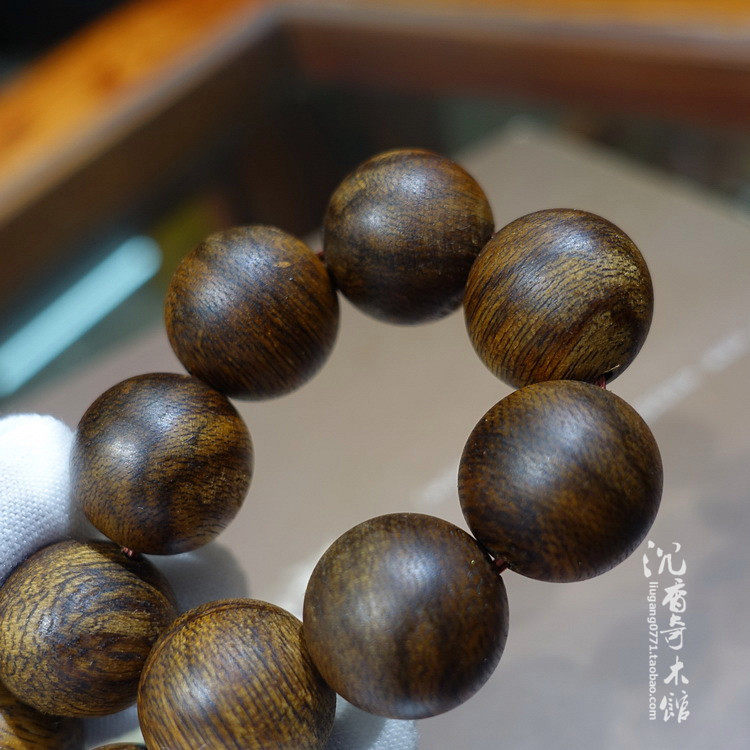 惠安系熟结老料奇楠沉香手串棋楠佛珠手链16mm标准珠蜜凉棋韵浓郁