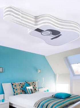 吉他儿童吸顶灯 现代简约创意个性卧室灯leMd男孩女孩儿童房间灯