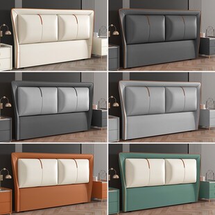 床头软包靠背g单买新款简约现代单独科技布一米八实木落地背板定