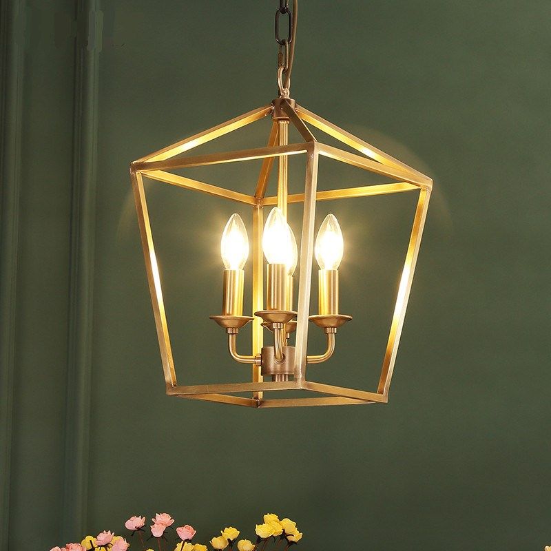 欧式 吊灯过道吊灯美式餐厅吊灯圆筒焊锡灯全铜灯鸟笼吊灯吸吊,家装灯饰光源,客厅吊灯,淘宝优惠券,粉丝福利购,淘宝优惠卷