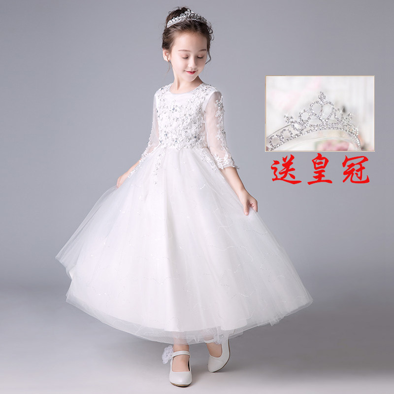 公主裙女童白色蓬蓬纱儿童晚礼服花童婚纱钢琴演出服童模走秀超仙,童装/婴儿装/亲子装,儿童礼服,淘宝优惠券,粉丝福利购,淘宝优惠卷