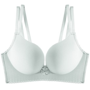 新款 无痕9cm内衣女小胸聚拢文胸显大无钢圈光面加厚超厚胸罩套装