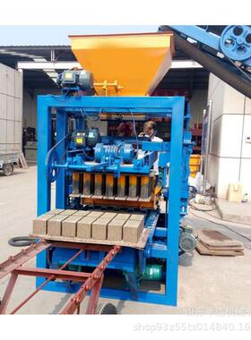 小型畅销砖机QTJ4-26型混凝土空心砖机brickmachine半自动
