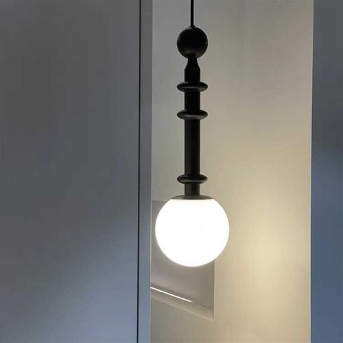 中古实木床头小吊灯法式复古美式侘寂风高级感走廊卧室吧台吊线灯