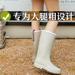 雨鞋女款洋气胶鞋厨房防滑水鞋水靴加绒套鞋中长筒软雨靴时尚外穿