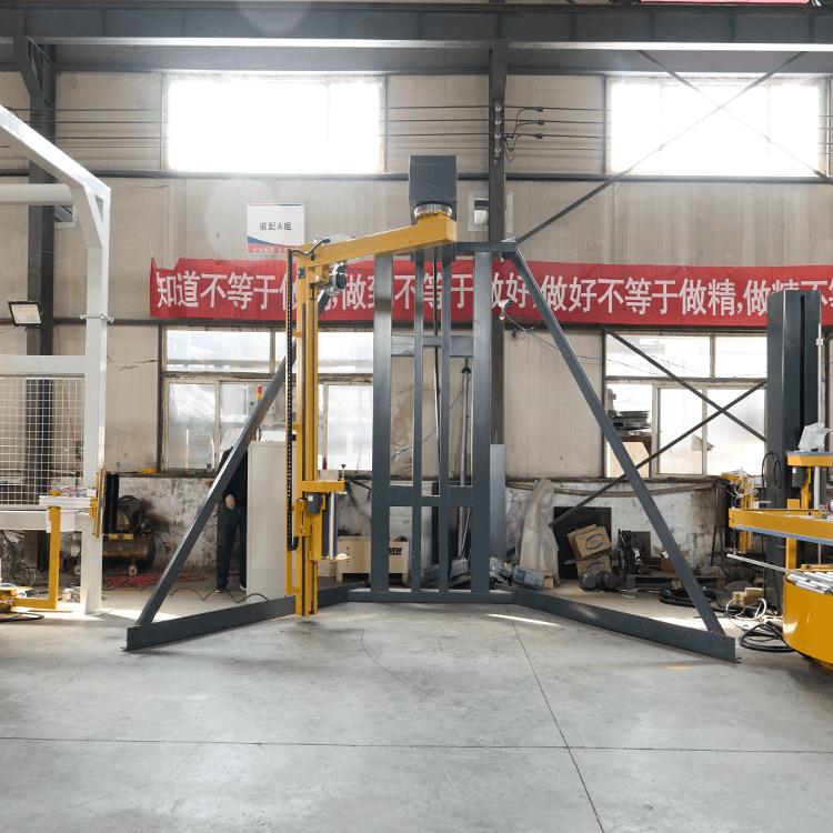 山东摇臂缠绕机R1800F在线缠绕三脚架在线摇臂包装机