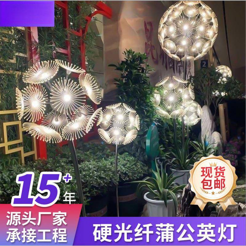 户外蒲公英灯硬光纤防水景观灯公园小区地插亮化工程坪灯庭院灯