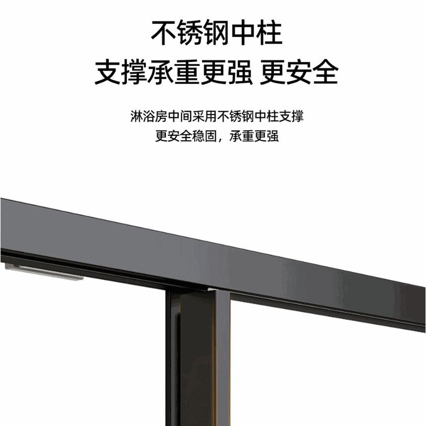 极简淋浴房一屏风下沉式浴屏632生间字一固卫一移门隔断玻璃门型