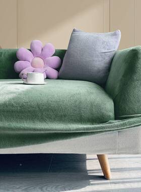 一珊瑚绒弹AL100134力沙发套全包套四季通型体式用防猫抓沙发套新