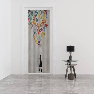 阳台厨房卧室折叠隔断门蜂巢帘推拉门衣柜遮挡帘隔音门帘可折叠