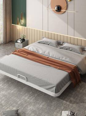 A9天坛家用具悬浮酒床店01#公L寓卧室双人简约加厚悬浮式家铁艺床