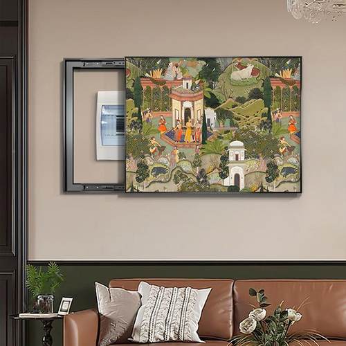 中古风电遮表箱装饰遮挡法式复古配电箱挂画电箱画轻奢弱电al2023