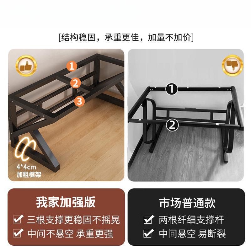 工简易书桌电用竞桌台式桌家卧室3K888学生子实木电脑桌长条作台