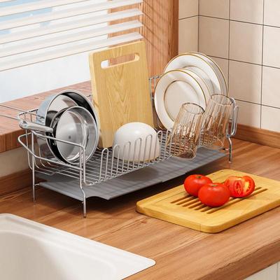 304不锈钢碗厨房碟架水沥水架碗HIU晾架窄边超窄池碗筷碗盘子收纳