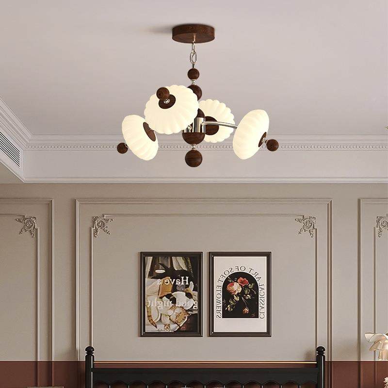 中风客吊灯灯厅美式复古大厅主灯奶油风754胡桃木纹餐古厅卧室房,家装灯饰光源,智能吊灯,淘宝优惠券,粉丝福利购,淘宝优惠卷