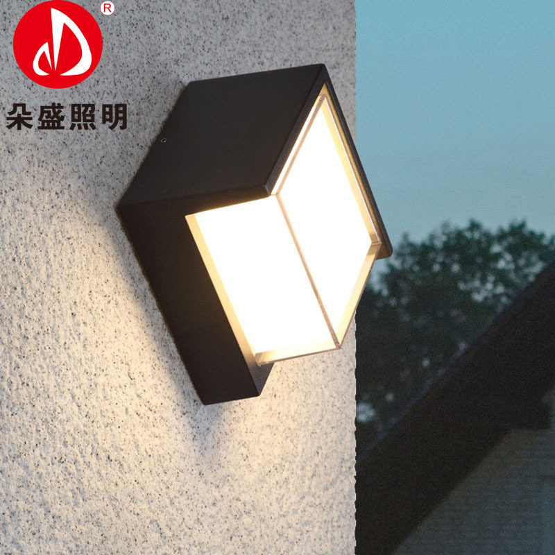 现代简约LED壁灯户外庭院方形圆形壁灯楼道走廊酒店别墅围墙壁灯