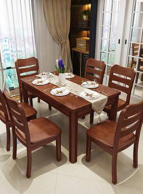 全实椅子餐椅家用凳子靠背椅TZQ简约现代中餐饭木厅木头椅店式餐桌椅