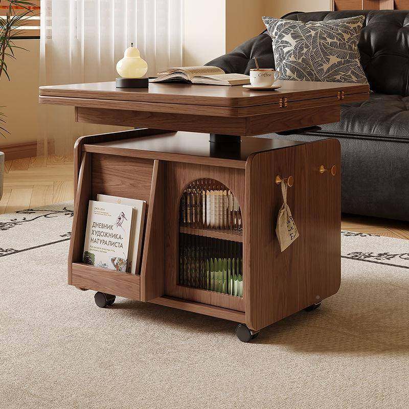 实多功木能移几动推车茶茶桌升降客厅折QT叠茶台餐桌发沙两用小户