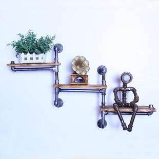 工古风复铁艺业书架挂置物架水管SG-ZWJ-0隔板架美式乡壁村艺术展