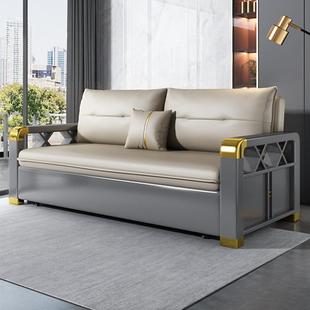 木沙床两用可折叠推拉多功能小实型886客厅2户025新款 科技布可储发物