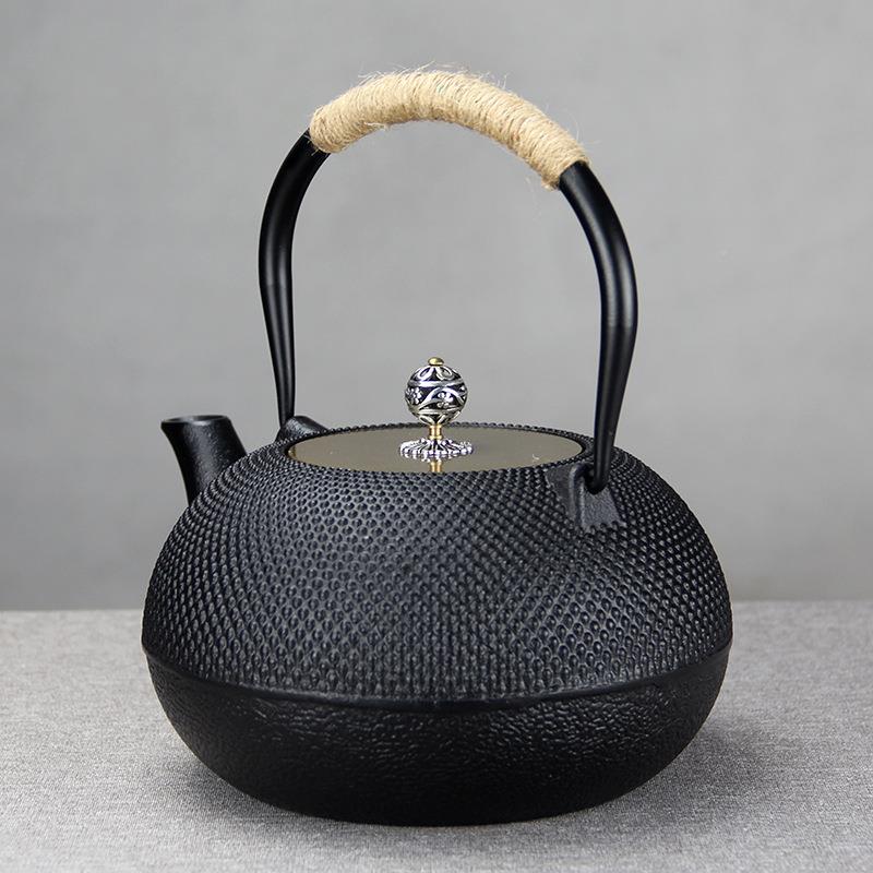大1800ml铁水壶日式铸铁壶手工煮泡1800ml颗茶铁茶壶电炉煮茶器茶