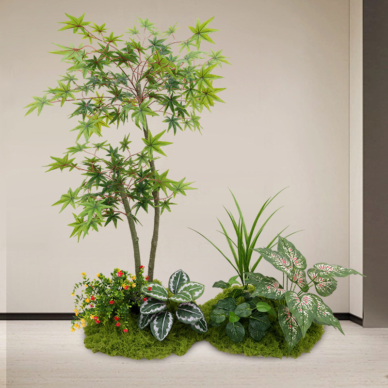 仿真花植物软装造景绿植酒店大厅布置户外假花橱窗花艺装饰花草丛