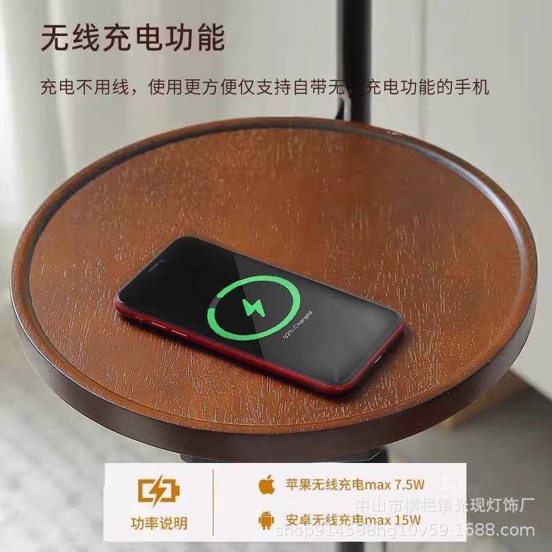 中沙室古风落地灯法式氛几围置物架客121厅发旁边装饰卧床头一体