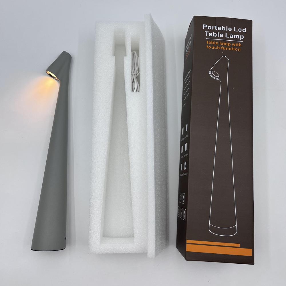 灰色便携充电台灯新款台灯热销夜小灯铝体68987制式灯高端小氛围