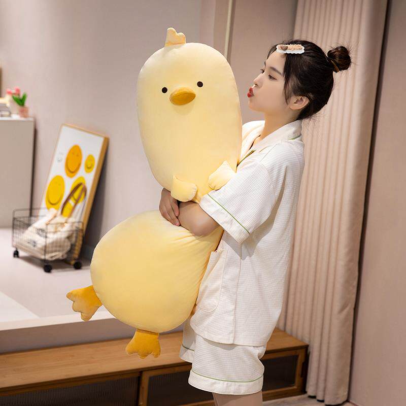 ?超软小黄鸡长条抱枕枕生女睡觉靠枕儿童陪睡抚侧睡夹安Fiipptpe