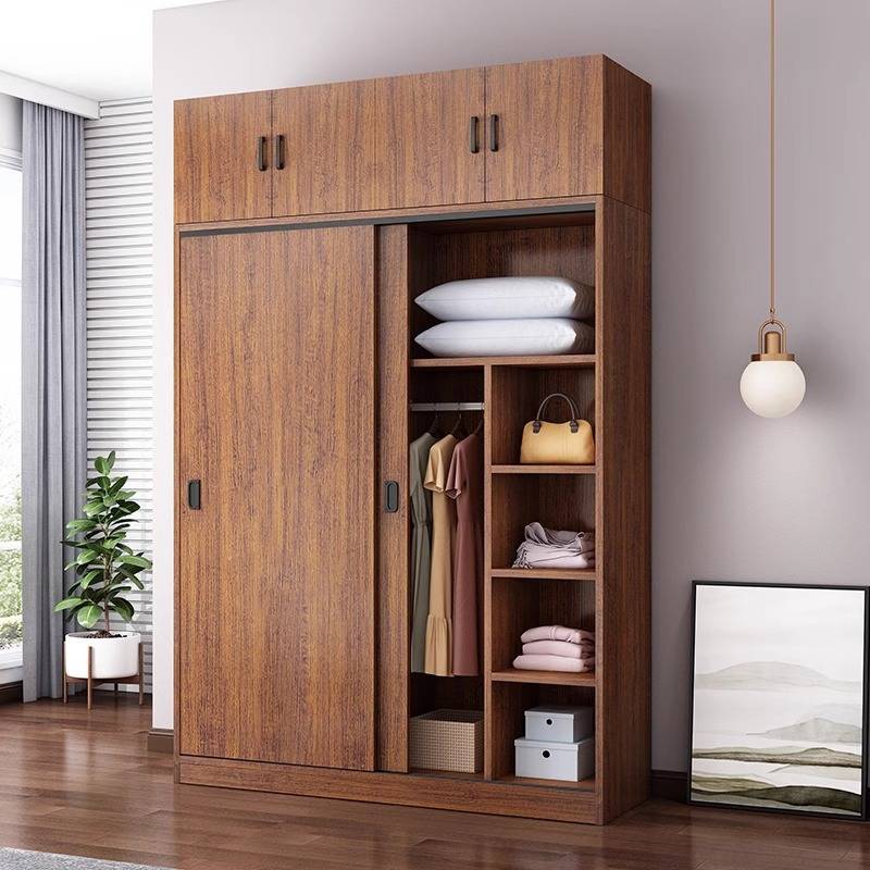 衣柜家用卧室木质推拉门儿童衣橱出租房屋用经济型简易柜子小户型