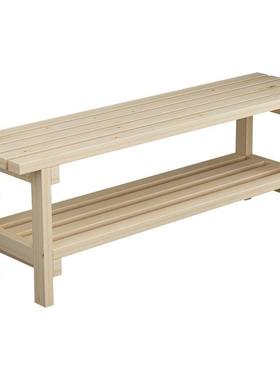 浴室更子衣室长条凳实木板凳健房休息长凳腐木身公园户防外XTI长