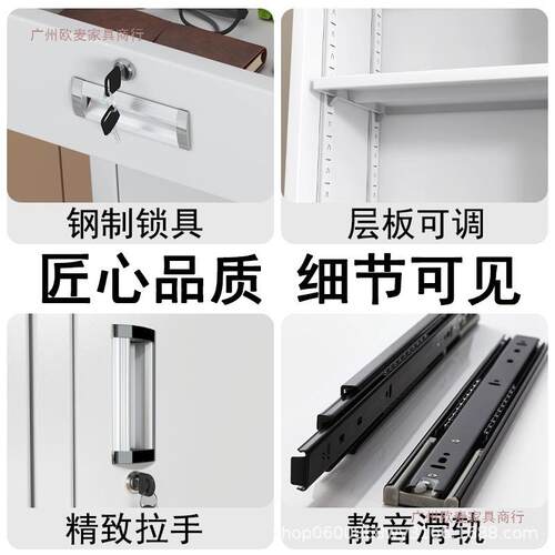 文件柜锁办公室带收纳办公柜柜务凭财证柜档案资料矮柜铁ZX-0001