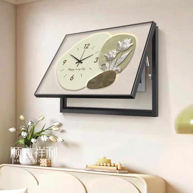 石来运转箱电B2402表装饰画花卉钟电表配电箱媒闸盒挂画多体弱电