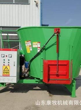 双轴秆揉丝搅拌机牛料羊草拌料HKI机加厚钢板日TMR全粮混秸合机