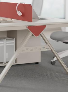 职桌员办公椅组合简工约现代白色2/46人/位屏风工ZHZ位员卡位电脑