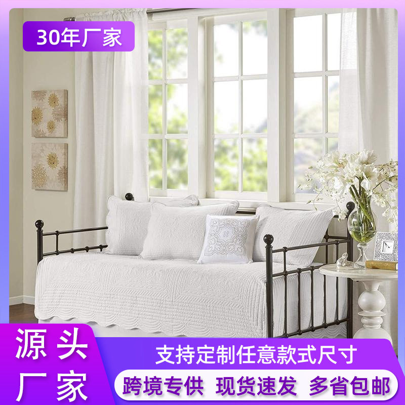 简约宝宝铁架拼接床坐卧两用铁艺沙发床带护栏儿童床厂家直供