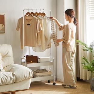 家YVV逸可移轮动现代简约衣衣帽架带地架家用室内铁艺落收纳挂衣